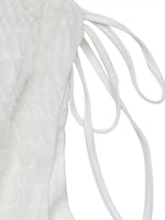Smocked Deep V-Neck Sleeveless Dress