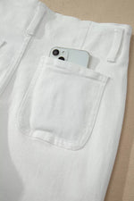 2-Button High Waist Wide Leg Jeans
