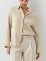 Button Up Long Sleeve Texture Shirt