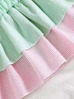 Children's Tie Strap Top & Layered Skirt Set