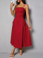 Lace-Up Side A-Line Cami Dress