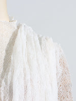 Ruffled Hem Lace Mini Dress
