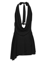 Ruffled Halter Neck Mini Dress