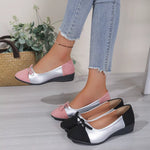 Bow Accent Two-Tone Slip-Ons