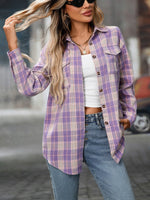 Plaid Button-Down Oversized Shirt