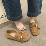 Tassel Round Toe Slip-Ons
