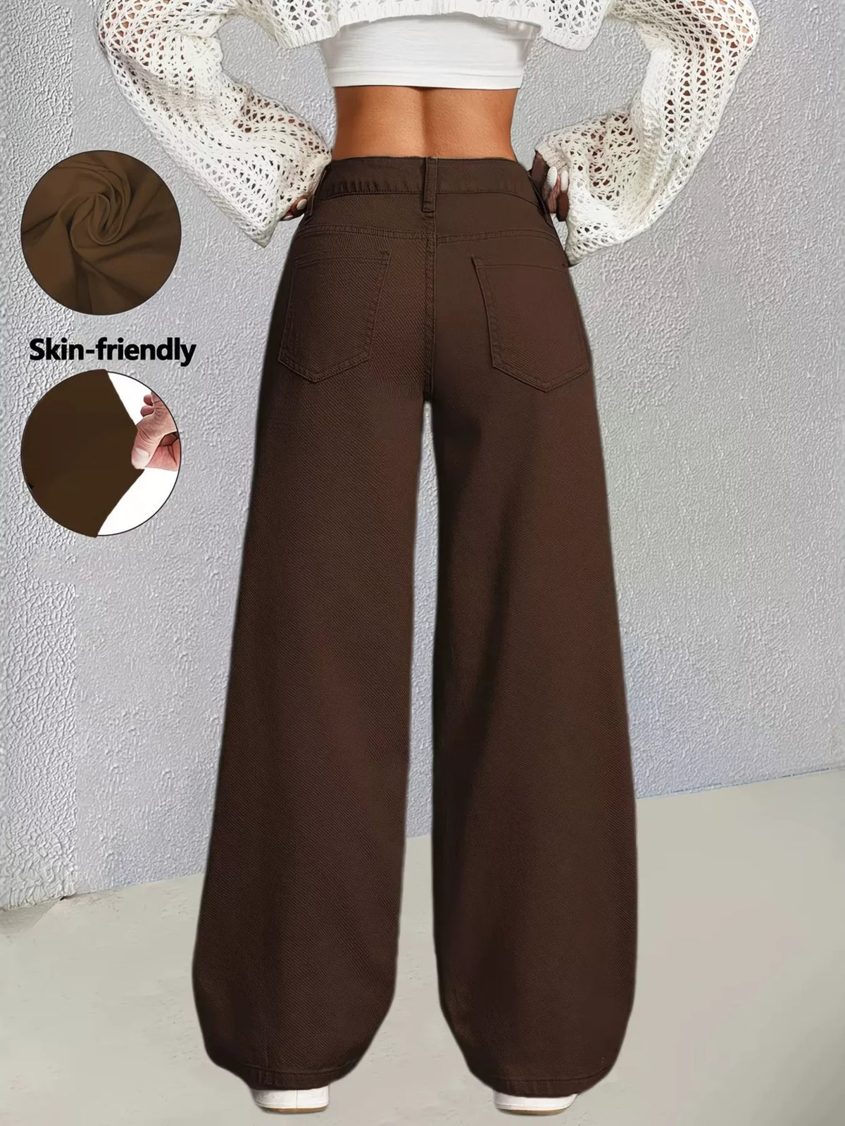 High-Waisted Wide-Leg Jeans