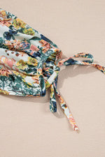 Floral Print Ruffle Hem Mini Dress