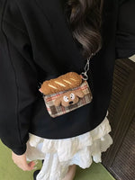Plaid Pattern Plush Trim Crossbody Bag
