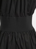 Lace-Up Corset Sleeveless Midi Dress
