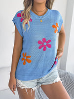Flower Round Neck Sweater