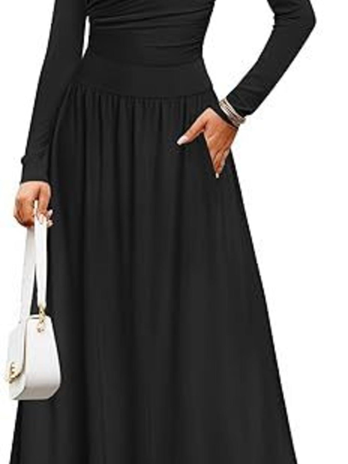 Long Sleeve Maxi Dress with Pockets