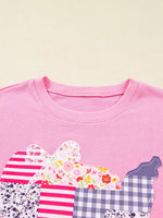 USA Map Patched Long Sleeve Sweatshirt