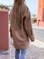 Full Size Double-Breasted Wool Coat Plus Size