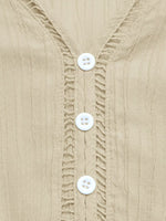 Tiered V-Neck Long Sleeve Dress