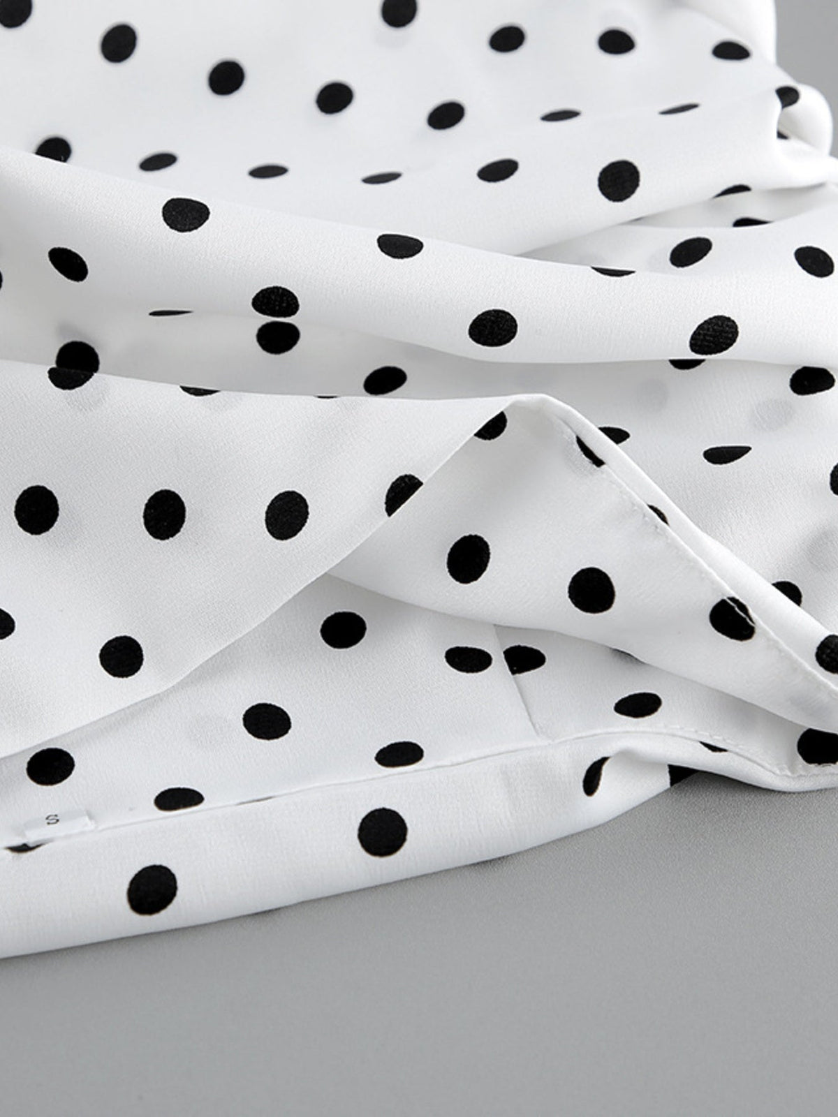 Polka Dot Ruffle Hem Maxi Skirt