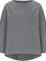 Full Size Round Neck Relaxed Fit Blouse Plus Size