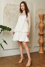 Davi & Dani Checker Print Side Pockets Textured Mini Dress