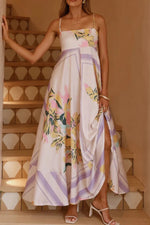 Printed Square Neck Cami Maxi Dress