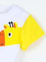 Children's Animal Print Color Block T-Shirt