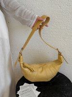 Crescent-Shaped Crossbody Bag