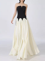 Two Tone Tube Maxi Dress