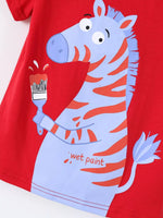 Children's Zebra Round Neck T-Shirt