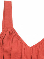 V-Neck Wide Strap Midi Cami Dress
