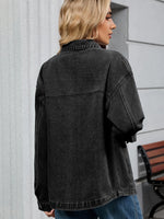 Washed Oversized Button Down Denim Jacket