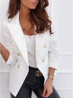 Double-Breasted Long Sleeve Blazer