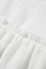 Ruffled Trim V Neck Flutter Flowy Top