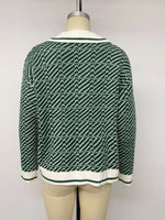 Geometric Patterned Collared Sweater