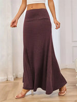 Flowy Maxi Skirt with Wide Waistband