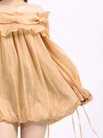 Ruffled Off-Shoulder Flounce Sleeve Blouse