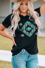 WesternPrinted Crewneck Graphic Tee