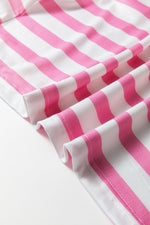Stripe V Neck Patched Pocket Casual T Shirt