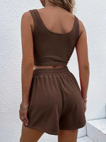 Full Size Wide Strap Tank and Shorts Set Plus Size