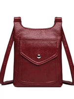 Adjustable Strap Leather Crossbody Bag