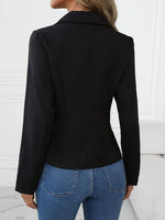 Single Button Slim Long Sleeve Blazer