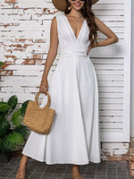 Full Size Slit V-Neck Sleeveless Dress Plus Size