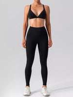 V-Neck Tank and High-Waisted Seamless Pants Active Set