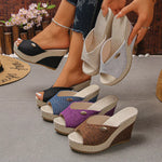 Peep Toe Wedge Sandals