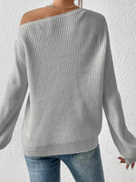 Single Shoulder Knit Sweater