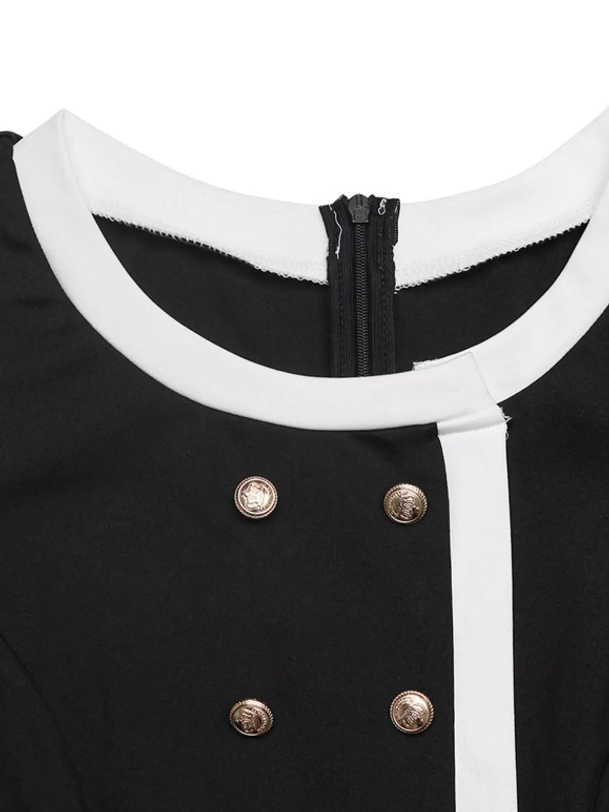 Button-Decor Long Sleeve Wide Leg Jumpsuit