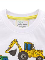 Children's Construction Vehicle Short Sleeve T-Shirt