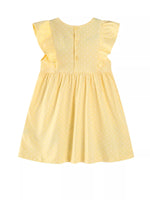 Children's Floral Bunny Embroidered Polka Dot Dress
