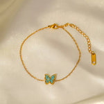 18K Gold-Plated Butterfly Adjustable Bracelet