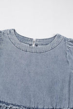 Vintage Wash Denim Dress with Pockets