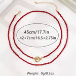 2 Piece Bohemian Beaded Necklace