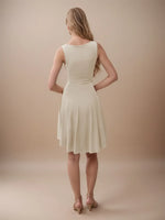 High-Low Round Neck Sleeveless Mini Dress